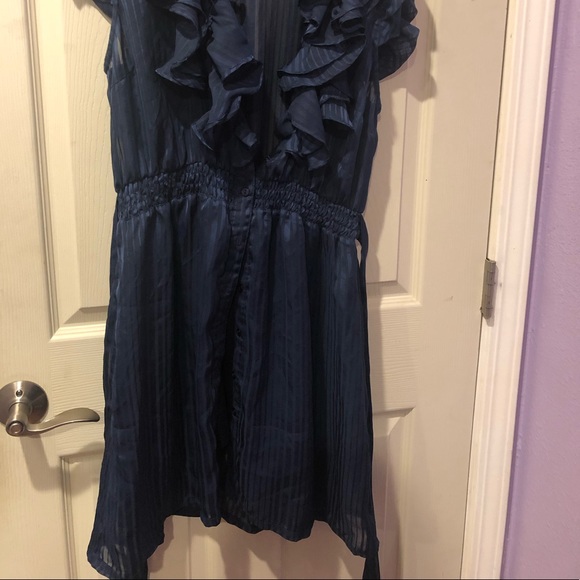 Navy Blue Vintage Dress - Picture 3 of 7